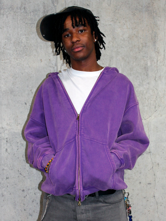 WASHED ZIP-UP