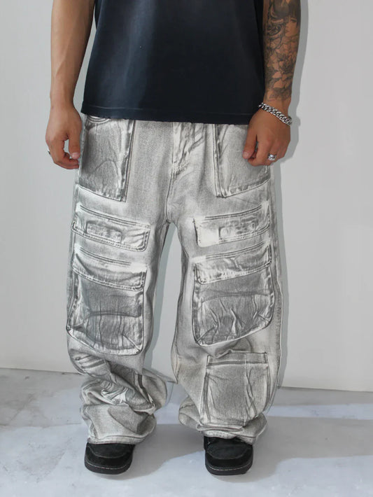 BONED DENIM PANTS